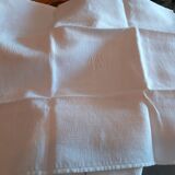 6 serviettes damassé coton mousseline ys brodé