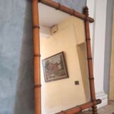 Vintage bamboo mirror