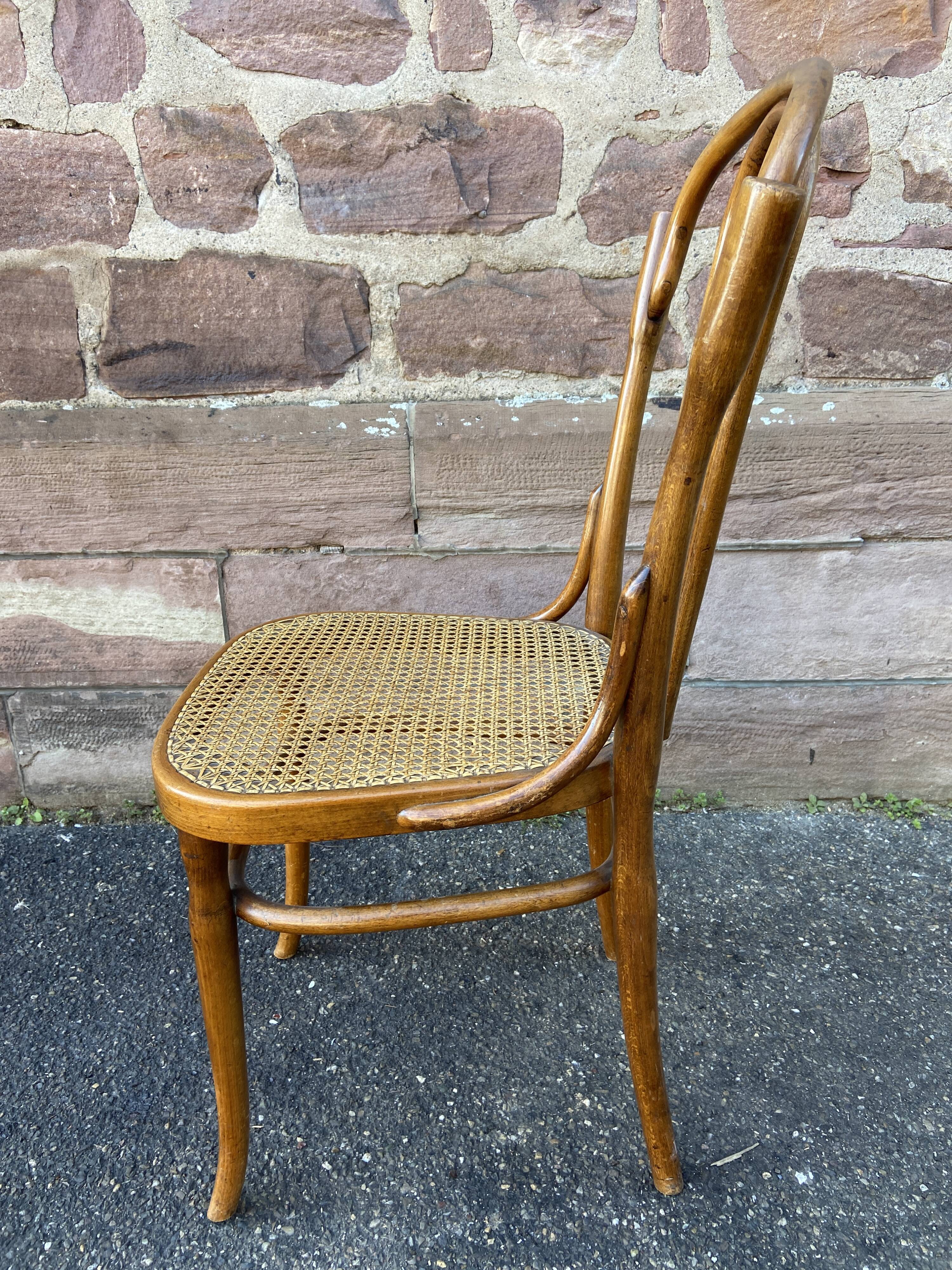 Curved wood bistro chair J J Kohn Nr 80