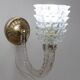 Set of 2 Art Deco Wall Light in Murano Rostrato Glass by Barovier e Toso, 1
