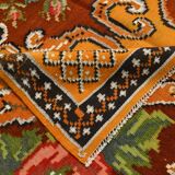 Wine Red & Orange Classic Vintage Kilim Rug, 171x289Cm