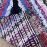Moroccan carpet boucherouite colored - 94 x 202 cm