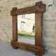 Miroir néo rustique artisanal en bois massi f54 par 64 cm