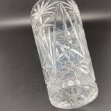 Chiseled glass vase