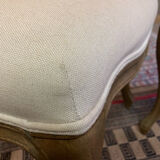 Pair of beige stool Louis XVI style
