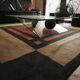 Roche Bobois coffee table in marble and glass.