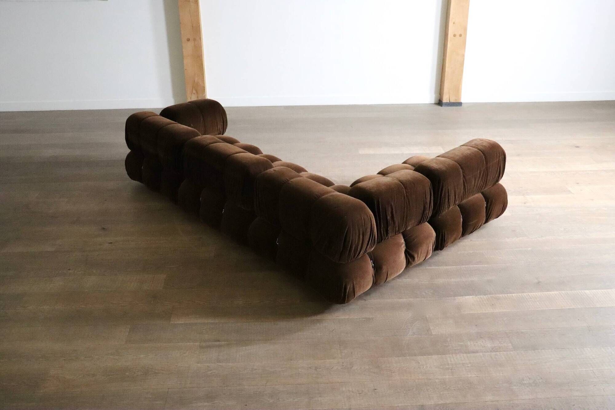 Camaleonda Sofa In Brown Corduroy By Mario Bellini For C&B Italia 1969