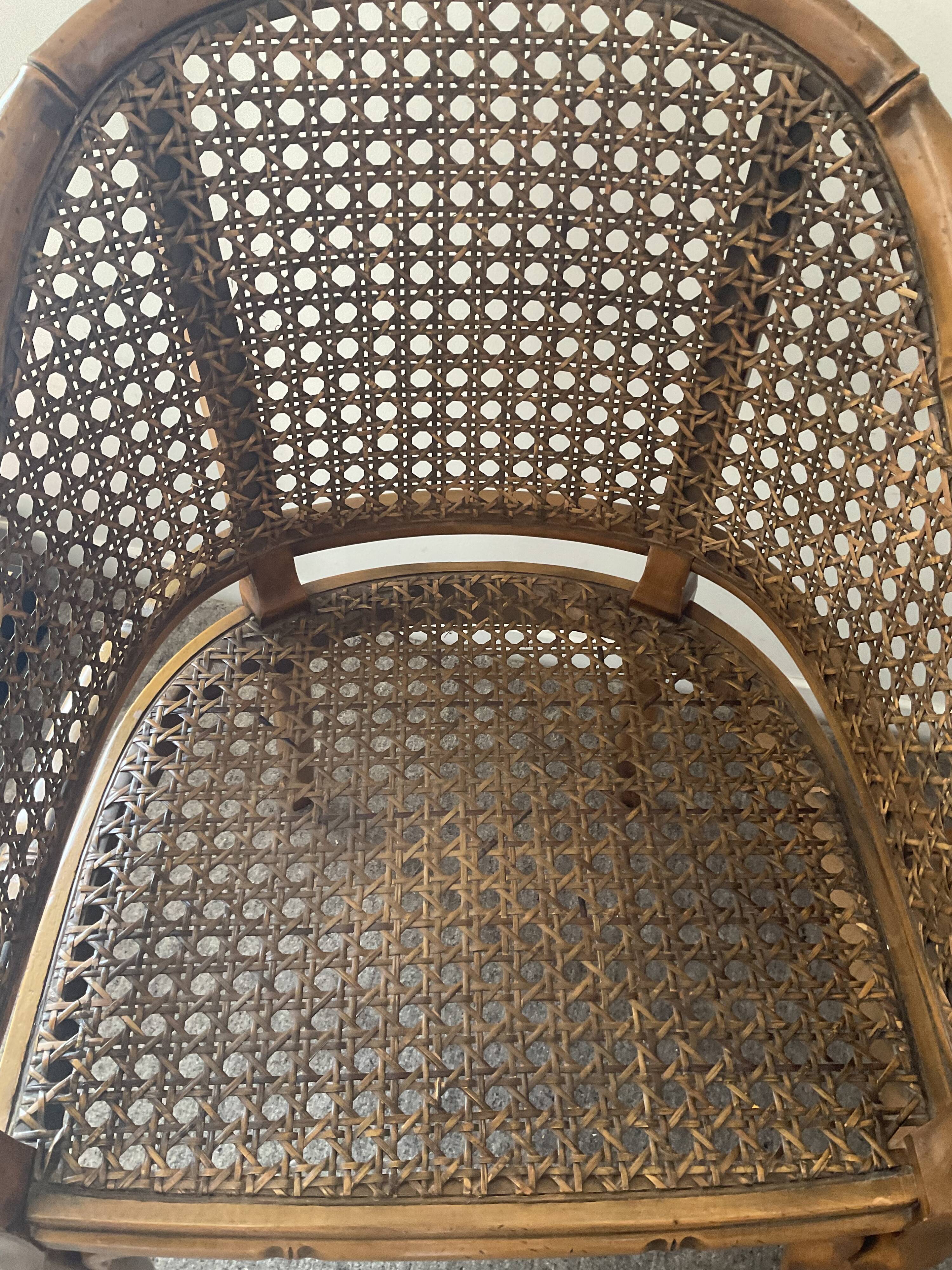 Pair of canned armchairs from the 50s and 60s