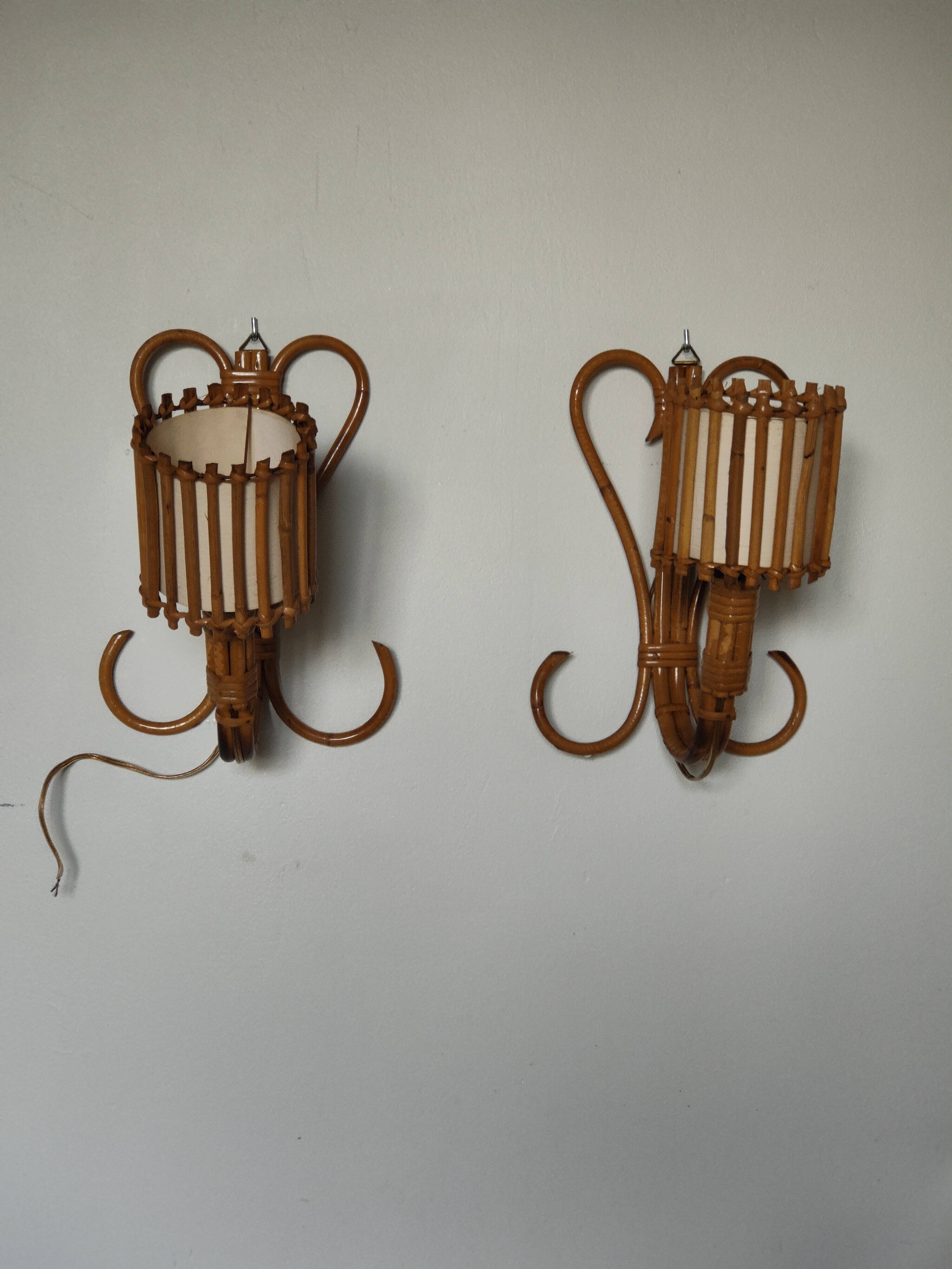 Paire d'applique torchères Louis Sognot