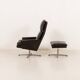 Danish vintage lounge chair with footstool, 1970s