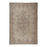 Tapis en laine vintage. Grand tapis turc fait main pour décoration de style ferme et campagne.