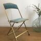 Chaise pliante vintage Chaisor en velours bleu