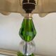 Lampe cristal émeraude Art Déco