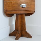 Vintage 1930s Art Deco Corner Bedside Table / Side Table