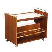 Vintage kitchen sideboard in laminate and walnut veneer, 1970s design.