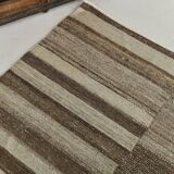 Beige Brown Oversize Vintage Kilim Rug, 322x388Cm