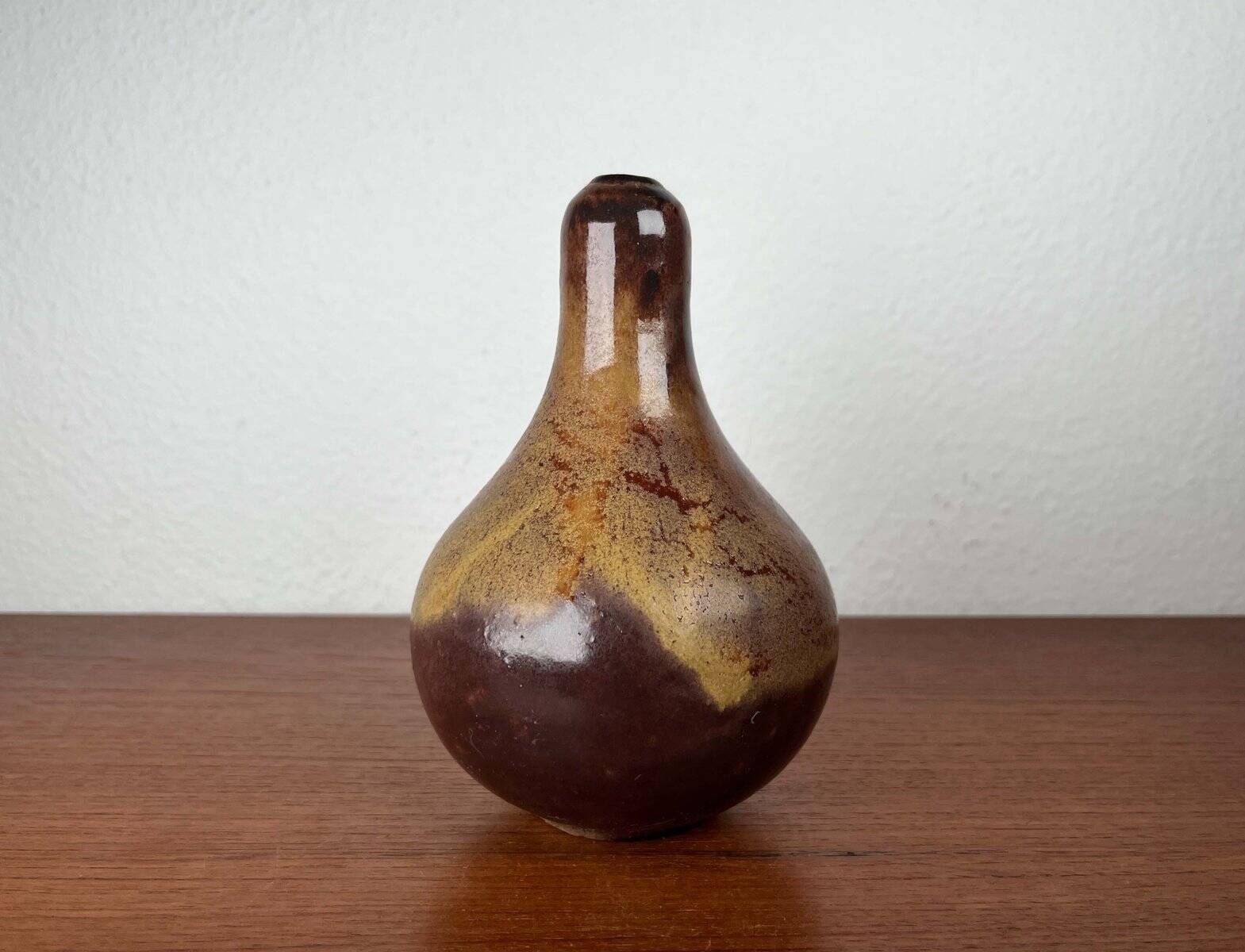 Vase calebasse en poterie d'atelier allemand du milieu du siècle de Cornelsen Kindermann Keramik, années 1960