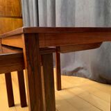 A pair of Kvalitet Form Funktion rosewood side tables Denmark 1960s
