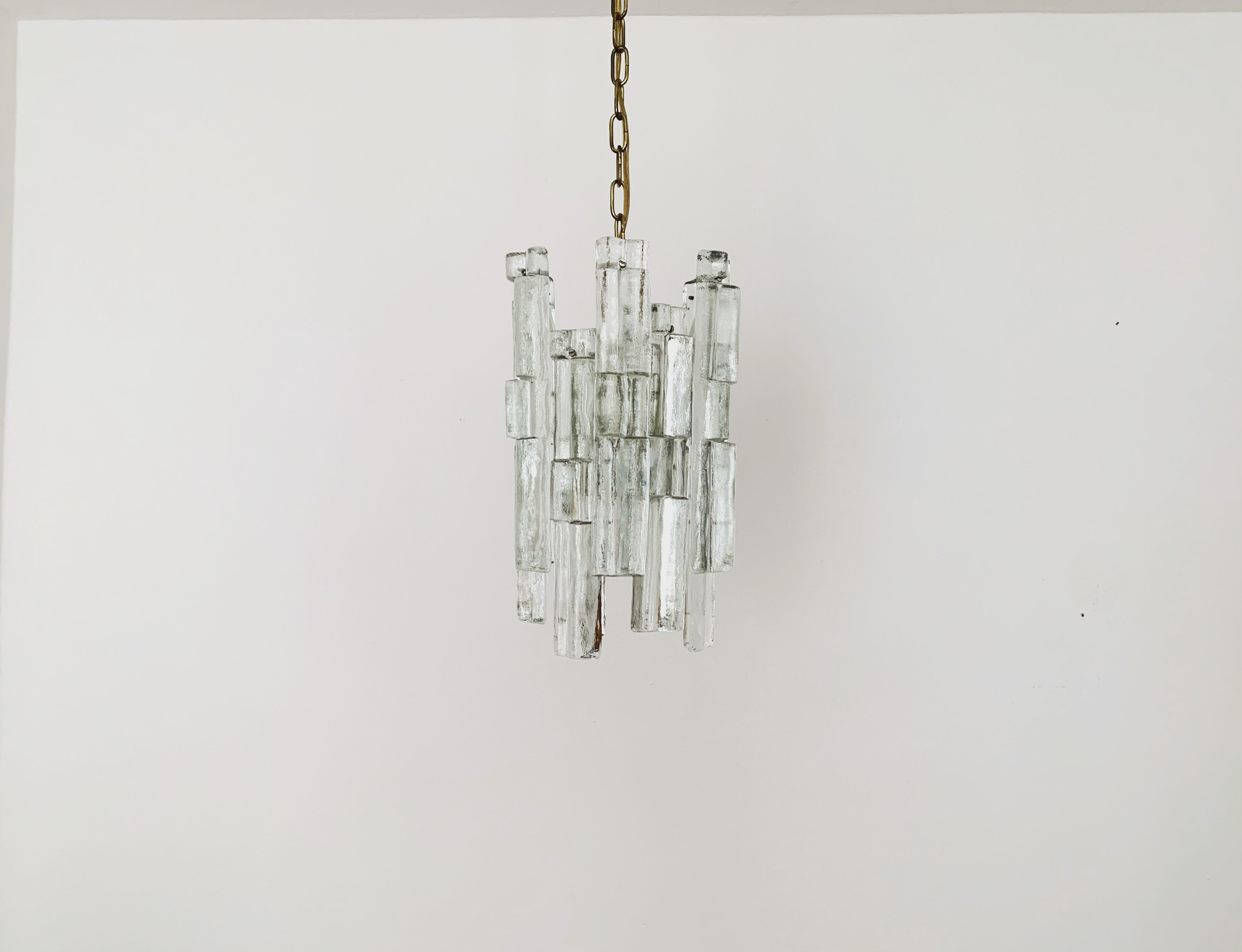 Ice glass chandelier by J.T. Kalmar