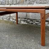 Table basse teck danois Trioh Mobler attribuée à Niels Bach, vintage, années 1960