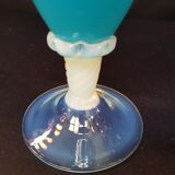 Blue opaline ewer