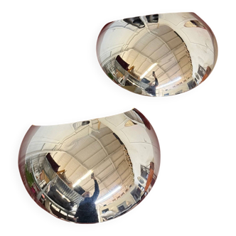 Set of 2 vintage space age wall lamps by Reggiani Goffredo