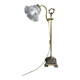 Art Deco bronze and frosted glass tulip lamp