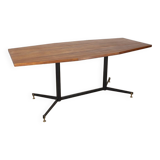 Vintage 60's table in metal and wood italian design