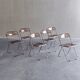 6 Plia folding chairs by Giancarlo Piretti for Anonima Castelli