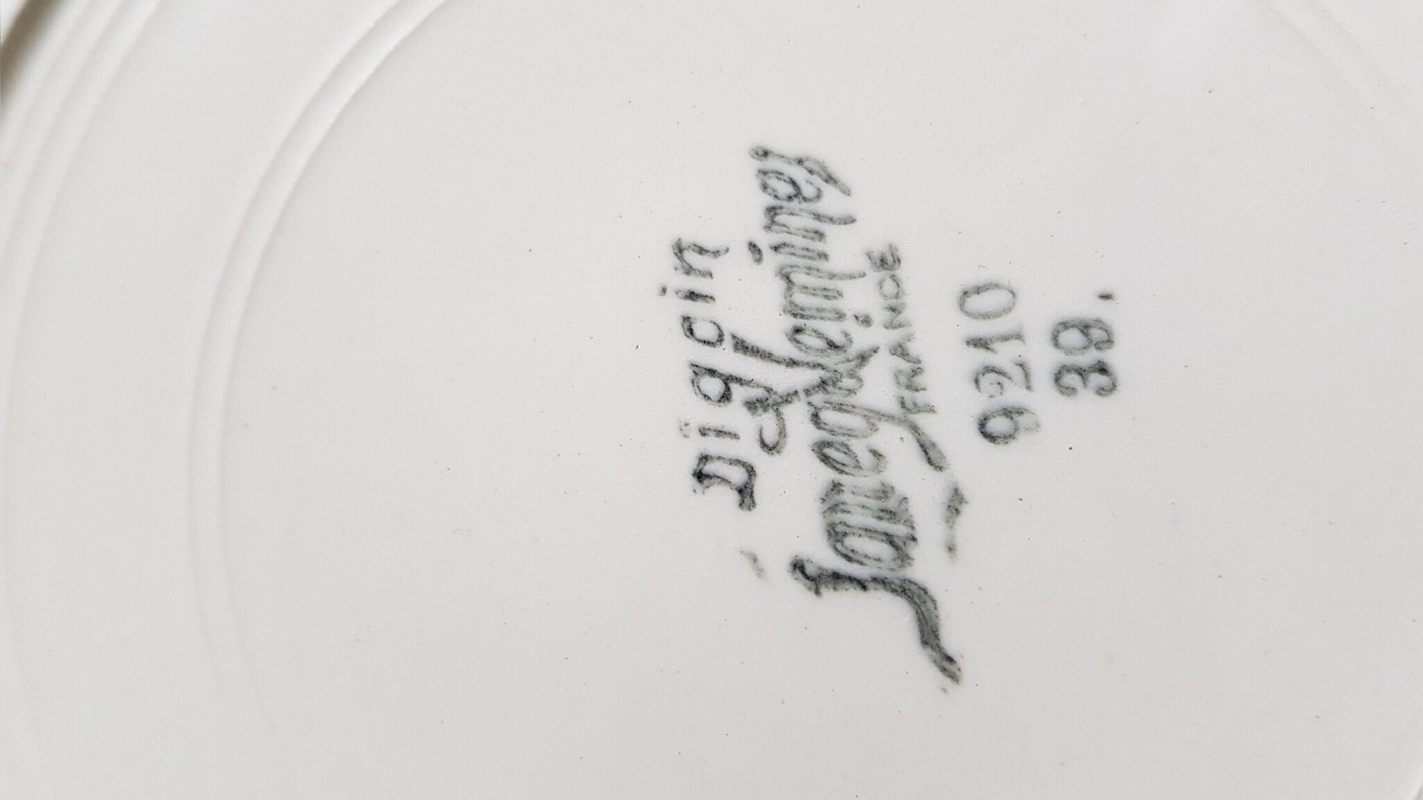 Set of 6 flat plates Digoin Sarreguemines