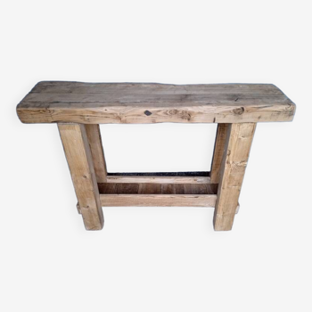 Console brutaliste 120 cm bois massif