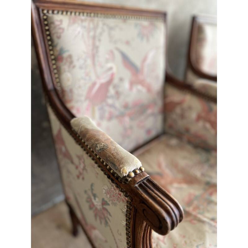 Antique bergère armchairs