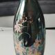 Iridescent japanese vase with floral patterns. stamped japan. high 27.5 cm