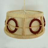 Scandinavian GDR wool en wooden hanging