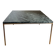 Vintage coffee table in green marble and brass, 1960s-70s.