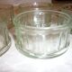 9 ramekins in vintage pressed and molded glass