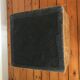 Pouf coffre cuir patchwork vintage circa 1960