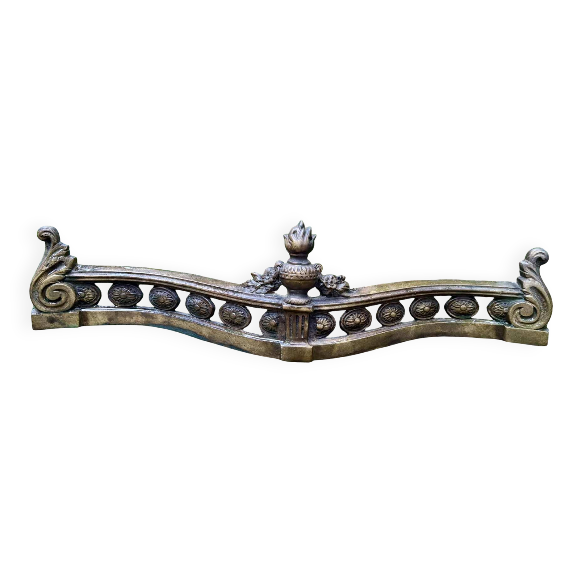 Barre de cheminée en bronze XIXe siècle