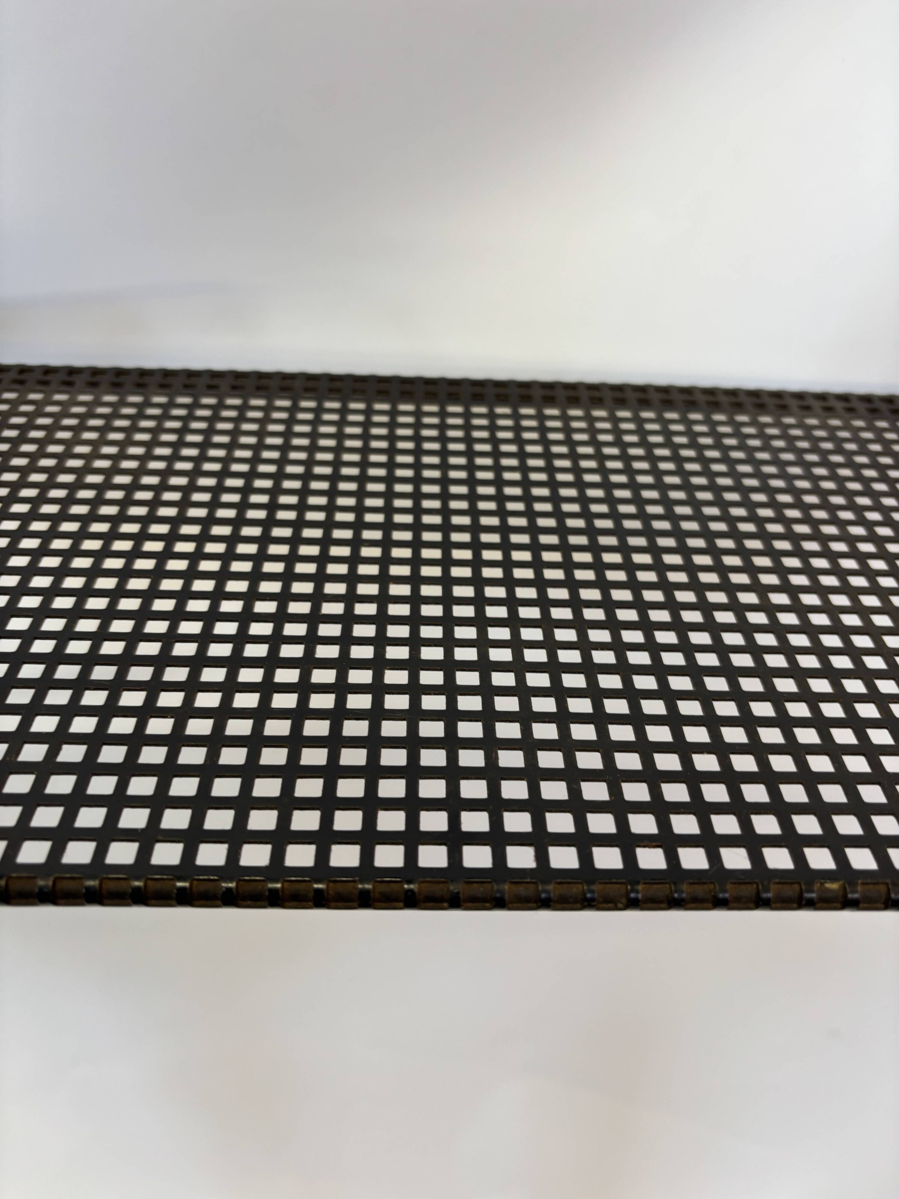 Vintage Wall rack Pilastro by Tjerk Reijenga black perforated 1960