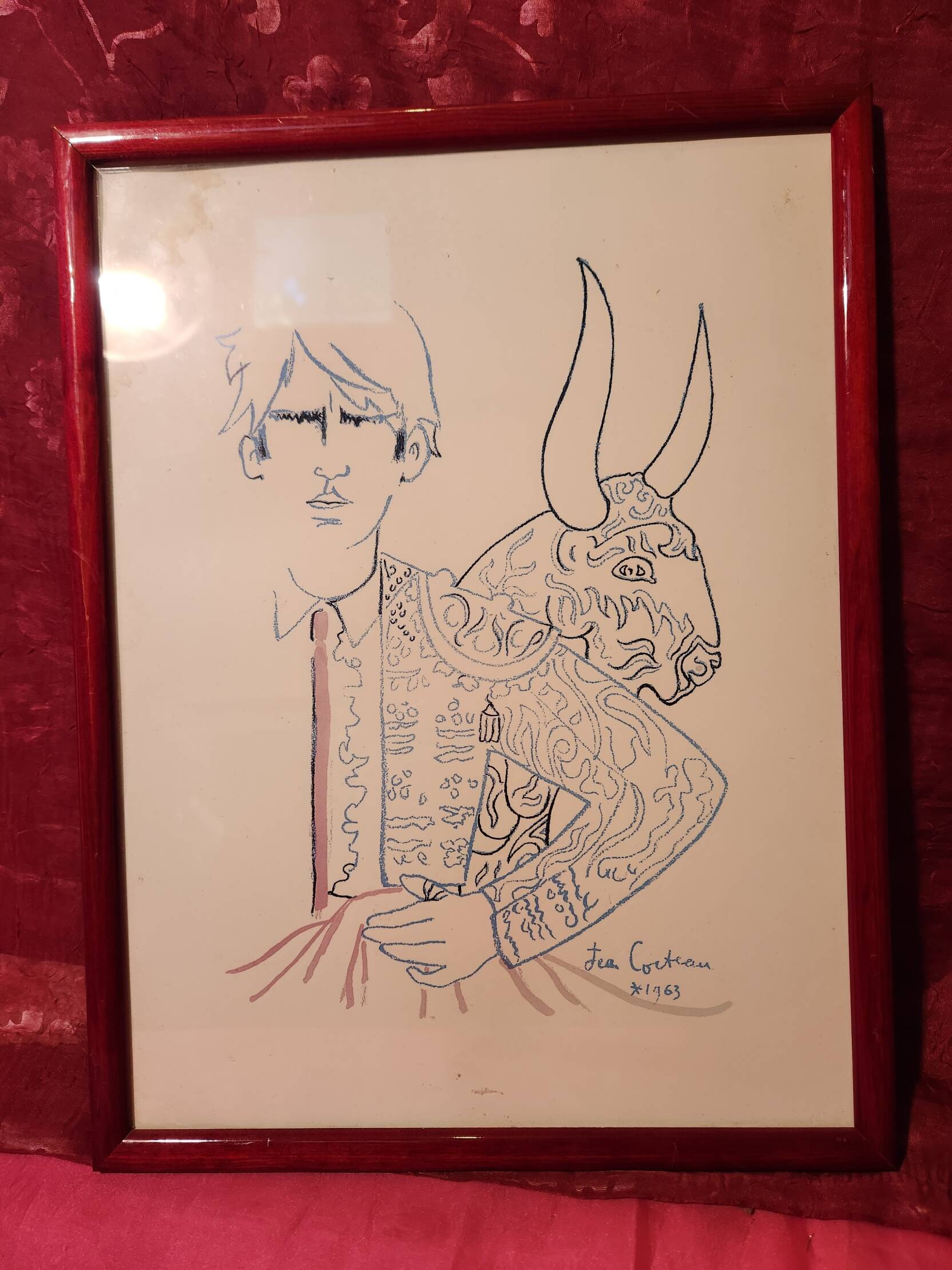Lithographie Jean Cocteau 1963