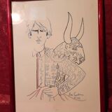 Lithograph Jean Cocteau 1963