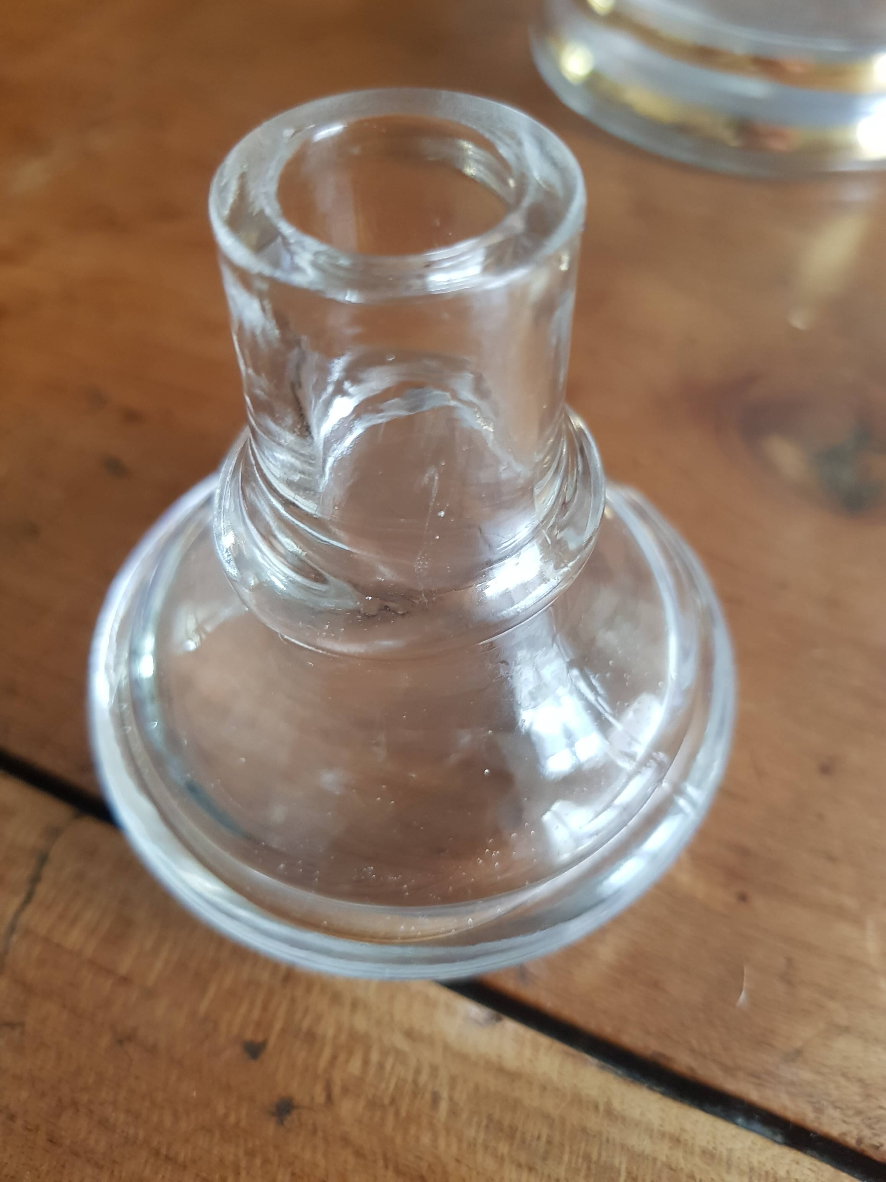 Golden rimmed carafe from the 1950s
