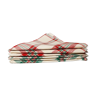 Set of 6 napkins in green and red linen