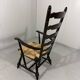 Rustic brutalist high ladder back arm chair 1960’s