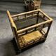 Vintage 1950s bamboo trolley or serving cart.