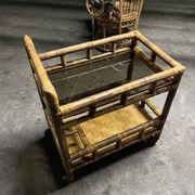 Chariot ou desserte bambou vintage année 1950