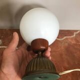 Paire de lampe Art Déco en opaline