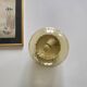 Vintage round wall lamp in golden yellow glass, 23 cm ceiling light.