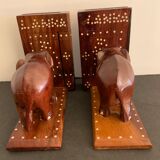 Pair of greenhouses books elephants in teak, 1970