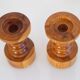 Pair of Scandinavian wooden candle holders 1970